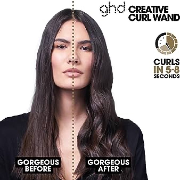 GHD Creative Curl Tapered Curl Curling Curler Wand Iron Black Silver Glove - Picture 16 of 17